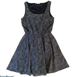 Black and white fit and flare dress. Size 8